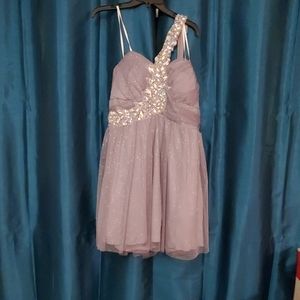 Gray short cocktail dress